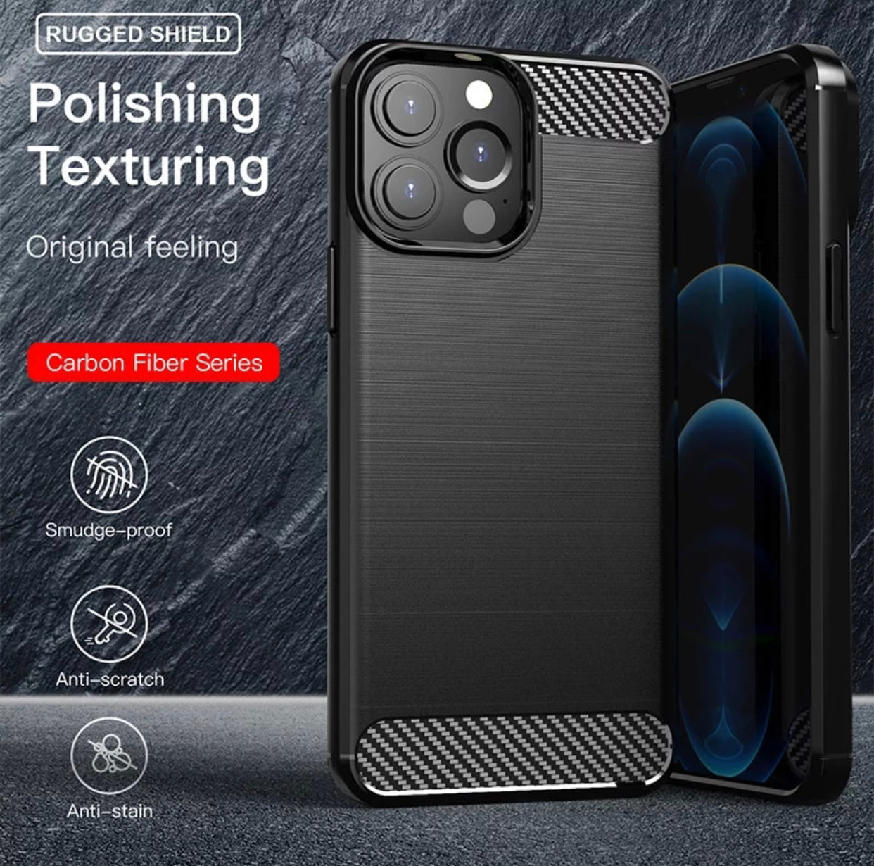 Simple Carbon Fiber Phone Case- for selected Apple iPhone models - Super Savings Technologies Co.,LTD Simple Carbon Fiber Phone Case- for selected Apple iPhone models - Super Savings Technologies Co.,LTD